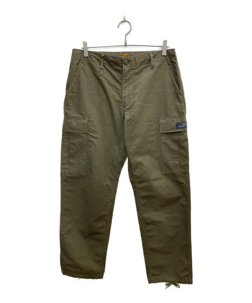 HUMAN MADE（ヒューマンメイド）HUMAN MADE (ヒューマンメイド) ロゴパッチカーゴパンツ オリーブ サイズ:Mの古着・服飾アイテム