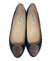 中古・古着 JIMMY CHOO (ジミーチュウ) スウェードフラットシューズ ブルー サイズ:36：6000円