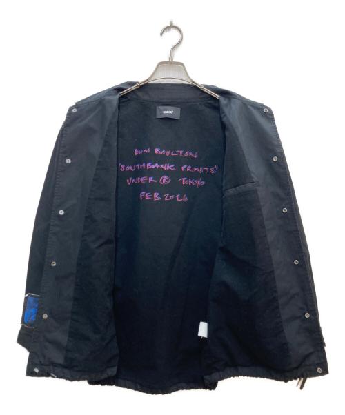 UNDER R（アンダーアール）UNDER R (アンダーアール) Ron Herman (ロンハーマン) コットンナイロン スラップオン パッチ コーチジャケット ブラック サイズ:Mの古着・服飾アイテム