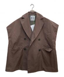 HeRIN.CYE（ヘリンドットサイ）の古着「Over size gilet/オーバーサイズ ジレ」｜ブラウン