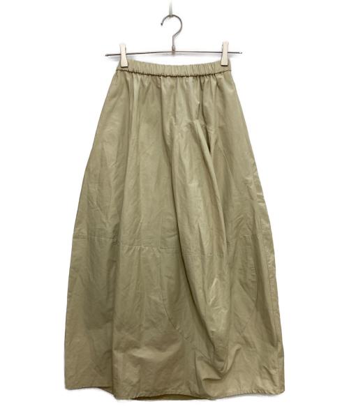 nagonstans（ナゴンスタンス）nagonstans (ナゴンスタンス) コクーンシルエットスカート 黄緑 サイズ:Sの古着・服飾アイテム