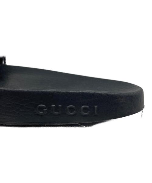 GUCCI（グッチ）GUCCI (グッチ) マイクログッチシマ ベナッシ シャワーサンダル ブラック サイズ:8の古着・服飾アイテム