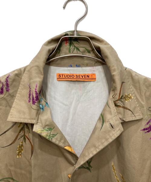 studio seven（スタジオセブン）studio seven (スタジオセブン) Botanical Shirt JKT/ボタニカル シャツ ジャケット ベージュ サイズ:Ｍの古着・服飾アイテム