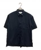 WHITE MOUNTAINEERINGホワイトマウンテ二アニング）の古着「REGULAR COLLAR S/S SHIRT」｜ネイビー