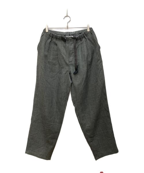 GRAMICCI（グラミチ）GRAMICCI (グラミチ) 2タックワイドテーパードパンツ グレー サイズ:Lの古着・服飾アイテム