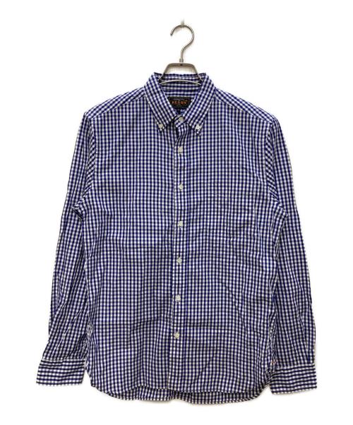 BEAMS PLUS（ビームスプラス）BEAMS PLUS (ビームスプラス) B.D. Gingham Check 100/2 Broad/BD ギンガムチェック 100/2 ブロード ブルー サイズ:Ｍの古着・服飾アイテム