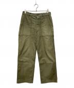 HYKEハイク）の古着「BACK SATIN BAKER PANTS」｜オリーブ