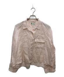 JOURNAL STANDARD（ジャーナルスタンダード）の古着「リネンレギュラーロールアップシャツ」｜ピンク