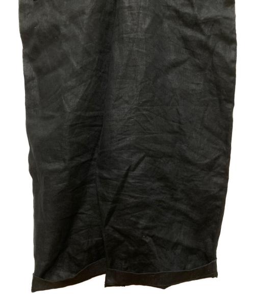 KAGURE（カグレ）KAGURE (カグレ) リネンバッククロスサロペット ブラック サイズ:Freeの古着・服飾アイテム