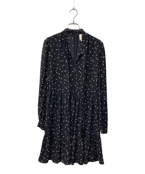 Kate Spade（ケイトスペード）Kate Spade (ケイトスペード) ボウタイ長袖ワンピース ブラック サイズ:SIZE 4の古着・服飾アイテム