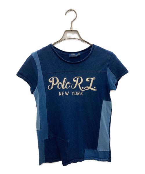 POLO RALPH LAUREN（ポロ・ラルフローレン）POLO RALPH LAUREN (ポロ・ラルフローレン) フレンチスリーブカットソー インディゴ サイズ:XSの古着・服飾アイテム