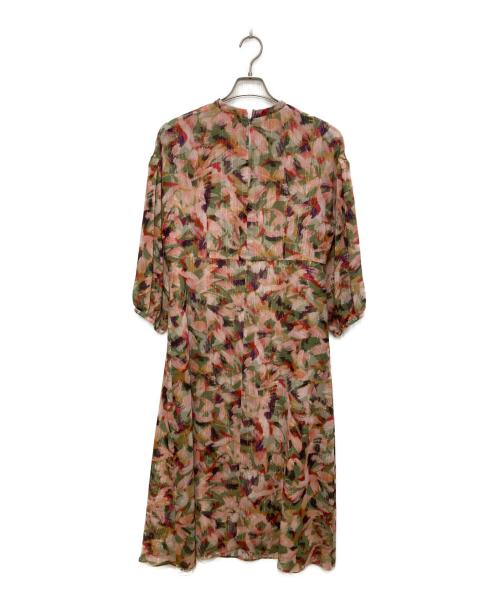 UNTITLED（アンタイトル）UNTITLED (アンタイトル) リーフプリントシフォンワンピース マルチカラー サイズ:Ｌ 未使用品の古着・服飾アイテム