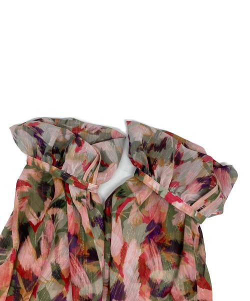 UNTITLED（アンタイトル）UNTITLED (アンタイトル) リーフプリントシフォンワンピース マルチカラー サイズ:Ｌ 未使用品の古着・服飾アイテム