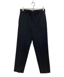 ATON（エイトン）の古着「BACK SATIN STANDARD PANTS」｜ブラック