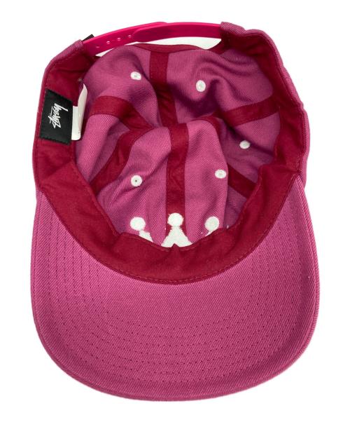stussy（ステューシー）stussy (ステューシー) クラウンロゴキャップ ピンクの古着・服飾アイテム