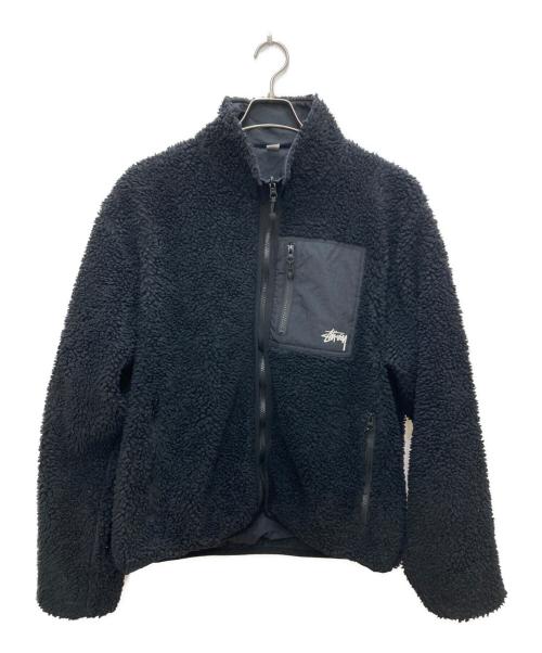 stussy（ステューシー）stussy (ステューシー) SHERPA REVERSIBLE JACKET ブラック サイズ:Lの古着・服飾アイテム