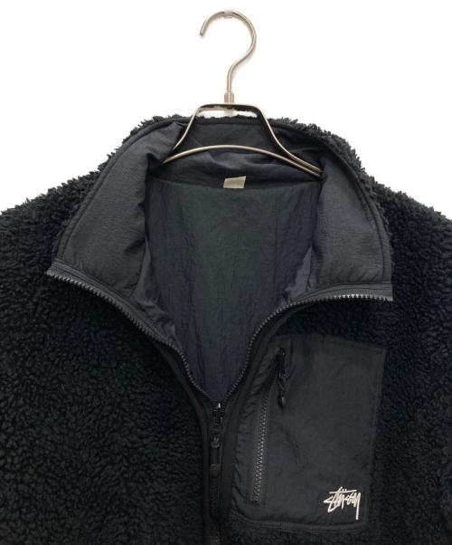 stussy（ステューシー）stussy (ステューシー) SHERPA REVERSIBLE JACKET ブラック サイズ:Lの古着・服飾アイテム