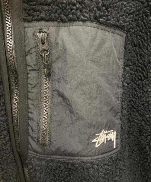 stussy（ステューシー）stussy (ステューシー) SHERPA REVERSIBLE JACKET ブラック サイズ:Lの古着・服飾アイテム