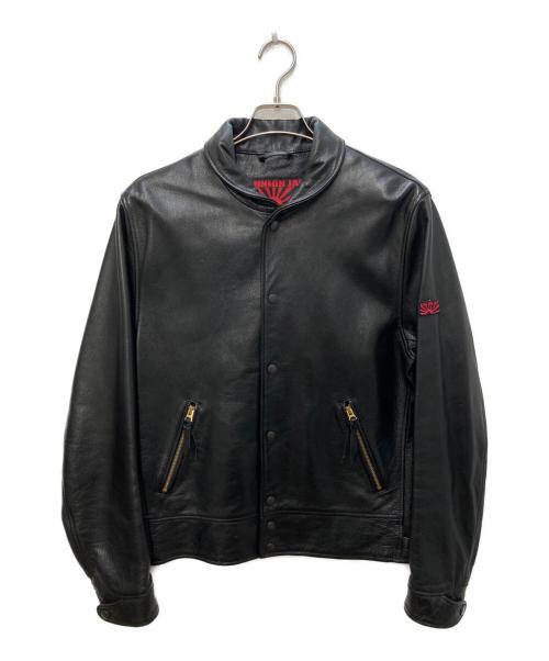 UNION JAP（ユニオンジャップ）UNION JAP (ユニオンジャップ) レザージャケット ブラック サイズ:LLの古着・服飾アイテム