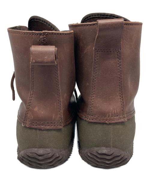 ノーブランド（ノーブランド）ノーブランド (ノーブランド) レザー×ラバーブーツ オリーブ×ブラウン サイズ:8の古着・服飾アイテム