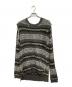 PERVERZE（パーバーズ）の古着「Wave Border Droopy Knit」｜グレー