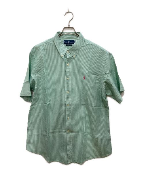 POLO RALPH LAUREN（ポロ・ラルフローレン）POLO RALPH LAUREN (ポロ・ラルフローレン) シアサッカーシャツ グリーン サイズ:XXLの古着・服飾アイテム