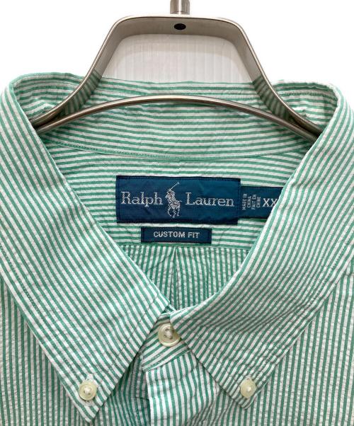 POLO RALPH LAUREN（ポロ・ラルフローレン）POLO RALPH LAUREN (ポロ・ラルフローレン) シアサッカーシャツ グリーン サイズ:XXLの古着・服飾アイテム