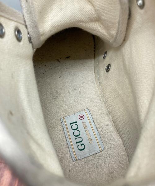 GUCCI（グッチ）GUCCI (グッチ) GGキャンバスハイカットスニーカー ベージュ サイズ:8 1/2の古着・服飾アイテム