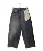 LEE×INSCRIRE×journal standard L'essageリー×アンスクリア×ジャーナルスタンダード レサージュ）の古着「別注 インサイドアウトドッキング デニムパンツ」｜ブラック