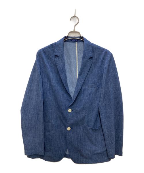BEAMS HEART（ビームスハート）BEAMS HEART (ビームスハート) シアサッカーデニムプリントセットアップ インディゴ サイズ:50の古着・服飾アイテム