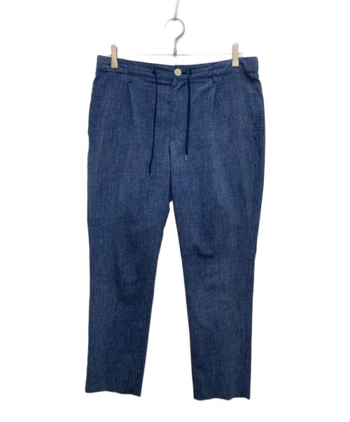 BEAMS HEART（ビームスハート）BEAMS HEART (ビームスハート) シアサッカーデニムプリントセットアップ インディゴ サイズ:50の古着・服飾アイテム