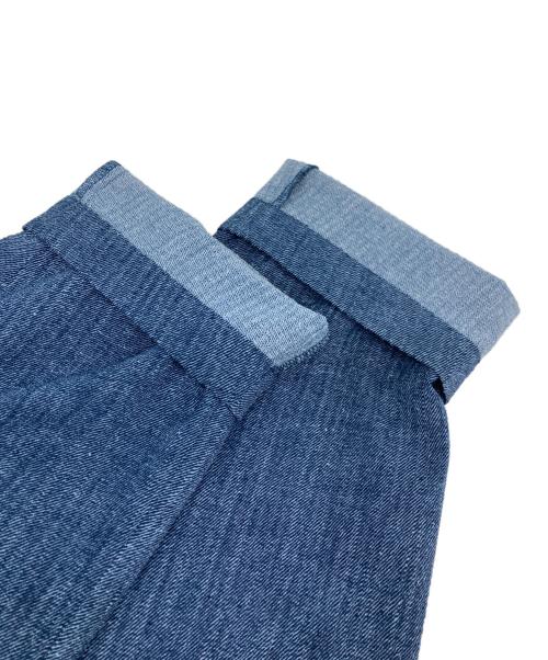 BEAMS HEART（ビームスハート）BEAMS HEART (ビームスハート) シアサッカーデニムプリントセットアップ インディゴ サイズ:50の古着・服飾アイテム