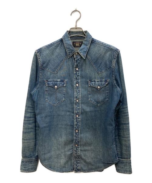 RRL（ダブルアールエル）RRL (ダブルアールエル) デニムウエスタンシャツ インディゴ サイズ:Ｍの古着・服飾アイテム