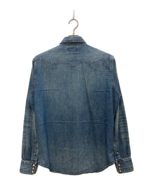 RRL（ダブルアールエル）RRL (ダブルアールエル) デニムウエスタンシャツ インディゴ サイズ:Ｍの古着・服飾アイテム