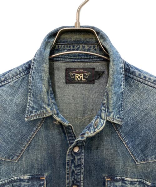 RRL（ダブルアールエル）RRL (ダブルアールエル) デニムウエスタンシャツ インディゴ サイズ:Ｍの古着・服飾アイテム