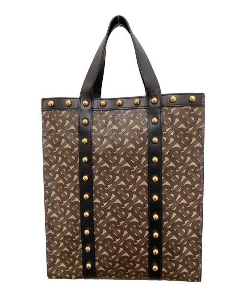 BURBERRY（バーバリー）BURBERRY (バーバリー) スモール モノグラムプリント Eキャンバス トートバッグ ブラウンの古着・服飾アイテム