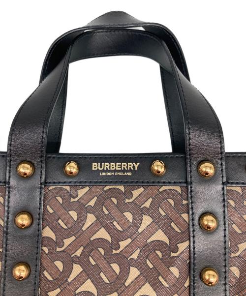 BURBERRY（バーバリー）BURBERRY (バーバリー) スモール モノグラムプリント Eキャンバス トートバッグ ブラウンの古着・服飾アイテム