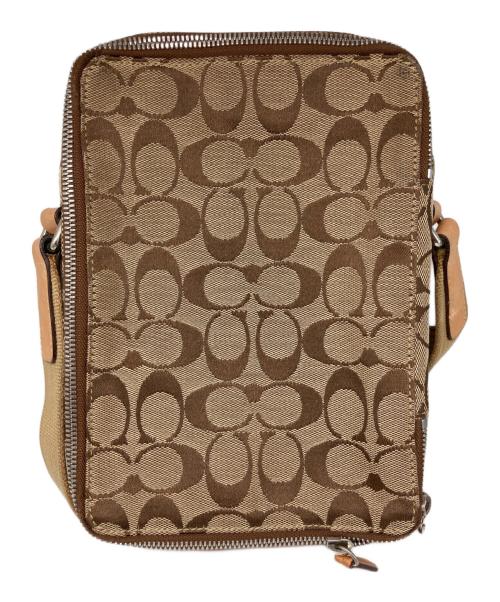 COACH（コーチ）COACH (コーチ) シグネチャーショルダーバッグ ベージュの古着・服飾アイテム