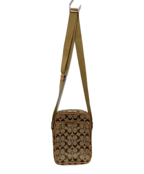 COACH（コーチ）COACH (コーチ) シグネチャーショルダーバッグ ベージュの古着・服飾アイテム
