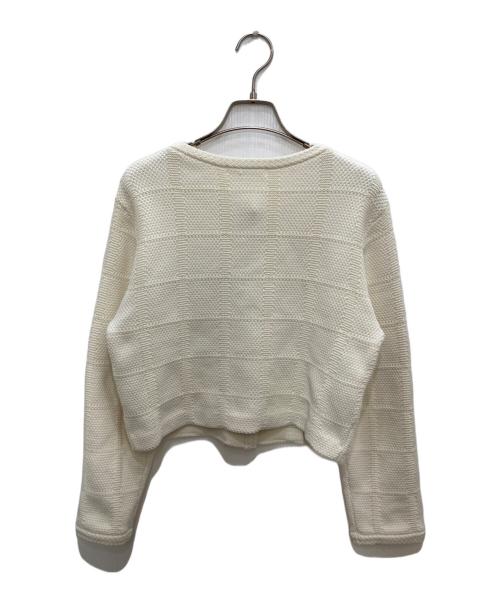Snidel（スナイデル）Snidel (スナイデル) ツイード ニットジャケット ホワイト サイズ:Freeの古着・服飾アイテム