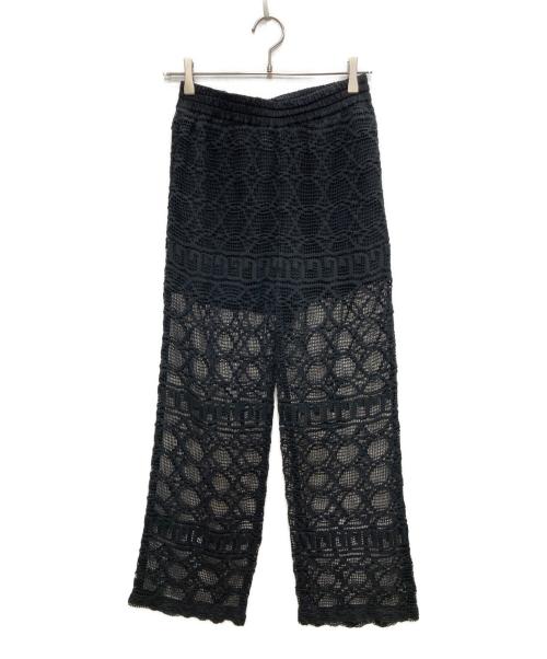 sara mallika（サラマリカ）sara mallika (サラマリカ) GEOMETRIC LACE RELAX PANT ブラック サイズ:Mの古着・服飾アイテム