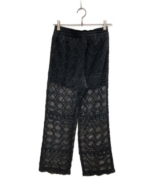 sara mallika（サラマリカ）sara mallika (サラマリカ) GEOMETRIC LACE RELAX PANT ブラック サイズ:Mの古着・服飾アイテム