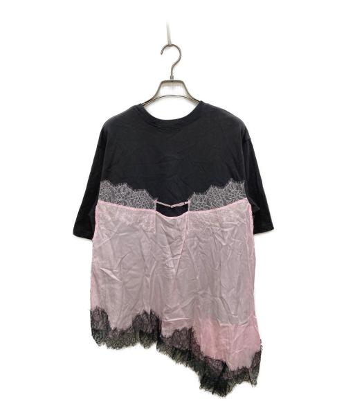 MAISON SPECIAL（メゾンスペシャル）MAISON SPECIAL (メゾンスペシャル) Lace Docking Layered TEE ピンク×グレー サイズ:Freeの古着・服飾アイテム