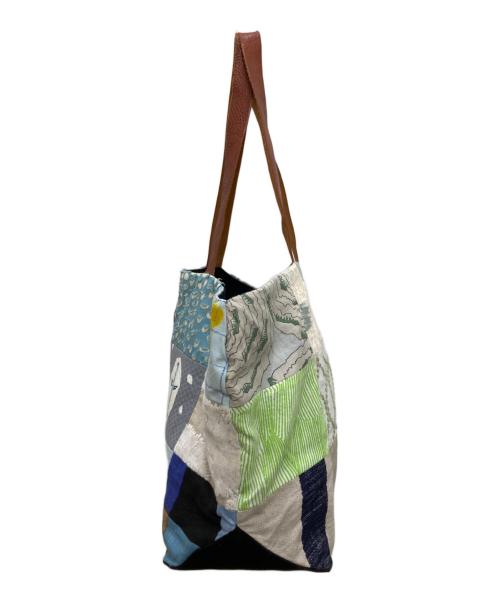 mina perhonen（ミナ ペルホネン）mina perhonen (ミナ ペルホネン) piece bag ピースバッグ　トートバッグ アイボリーの古着・服飾アイテム