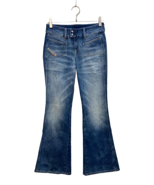 DIESEL（ディーゼル）DIESEL (ディーゼル) ブーツカット ジーンズ ローウエスト D-Hush インディゴ サイズ:Ｗ25の古着・服飾アイテム