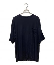 COMOLI（コモリ）の古着「ウール天竺 Tシャツ」｜ネイビー