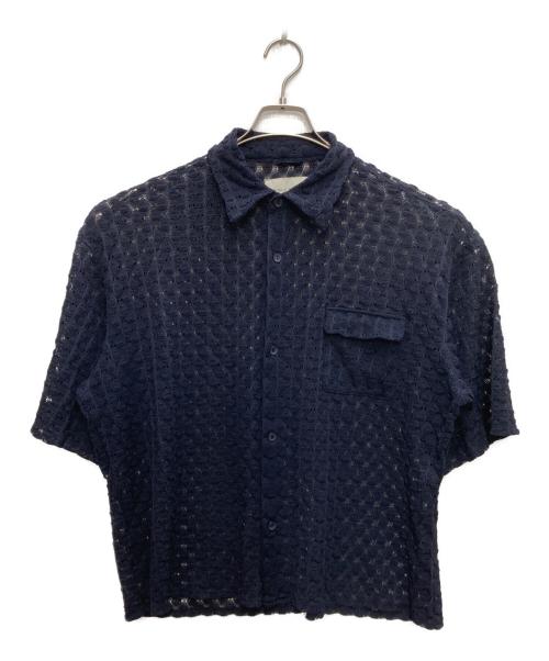 PUBLIC TOKYO（パブリックトウキョウ）PUBLIC TOKYO (パブリックトウキョウ) コットンライクレースシャツ ブラック サイズ:サイズ2の古着・服飾アイテム