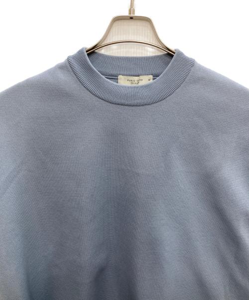 PUBLIC TOKYO（パブリックトウキョウ）PUBLIC TOKYO (パブリックトウキョウ) ポリニットオーバーサイズTEE ブルー サイズ:サイズ2の古着・服飾アイテム