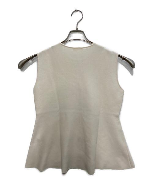 BALLSEY（ボールジィ）BALLSEY (ボールジィ) ミラノリブ ノースリーブプルオーバー ベージュ サイズ:Sの古着・服飾アイテム