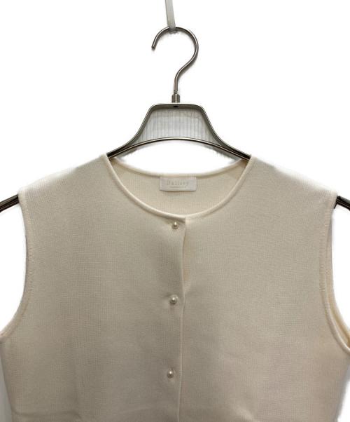 BALLSEY（ボールジィ）BALLSEY (ボールジィ) ミラノリブ ノースリーブプルオーバー ベージュ サイズ:Sの古着・服飾アイテム